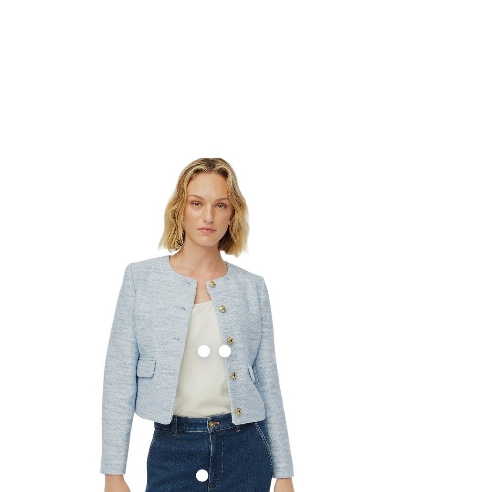 J Crew Tweed Lady Jacket 8 Blue